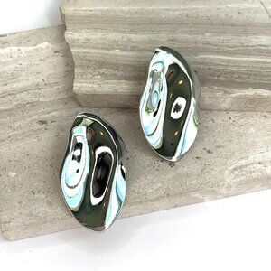 New ~ Anthropologie Shashi Barcelona Stud Silver Earrings